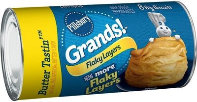 Pillsbury Grands! Butter Tastin' Flaky Layers Biscuit Dough 8 Count