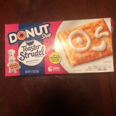 Pillsbury Donut Shop Glazed Donut Toaster Strudel Pastries 6 Count