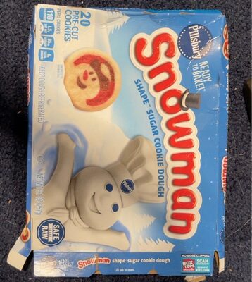 Pillsbury Ready to Bake! Snowman Shape Sugar Cookie Dough 20 Count