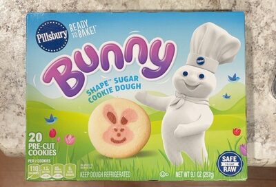 Pillsbury Ready to Bake! Bunny Shape Sugar Cookie Dough 20 Count
