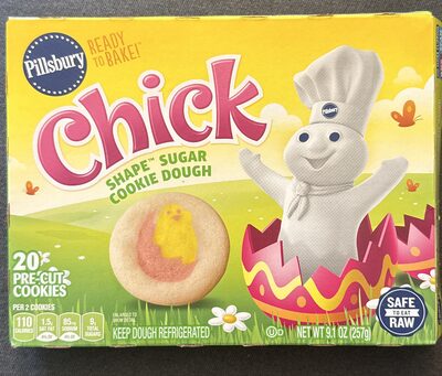 Pillsbury Ready to Bake! Chick Shape Sugar Cookie Dough 20 Count