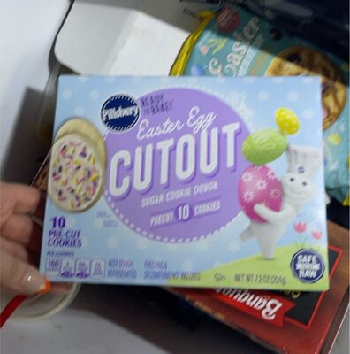 Pillsbury Ready to Bake! Egg Cut Out Sugar Cookie Dough 10 Count