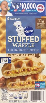 Pillsbury Sausage Egg and Cheese Stuffed Waffle 4 Count