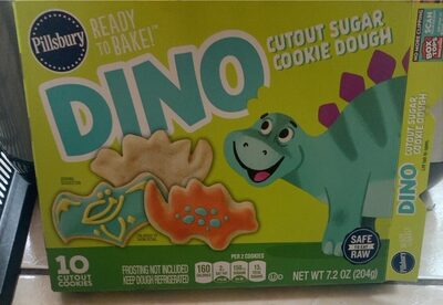 Pillsbury Ready to Bake! Dino Cut Out Sugar Cookie Dough 10 Count