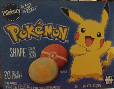 Pillsbury Ready to Bake! Pokemon Shape Sugar Cookies 20 Count