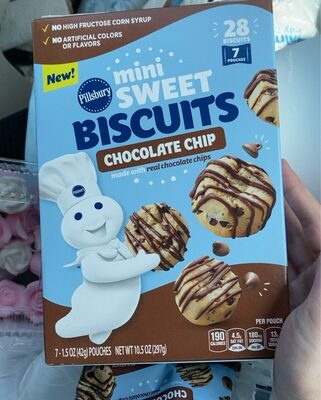 Mini Sweet Chocolate Chip Biscuits, Chocolate