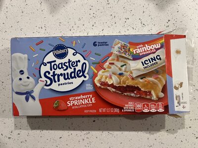 Pillsbury Strawberry Toaster Strudel with Sprinkles Pastries