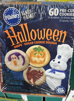 Pillsbury Ready to Bake! Halloween Shape Sugar Cookie Dough 3 Pack