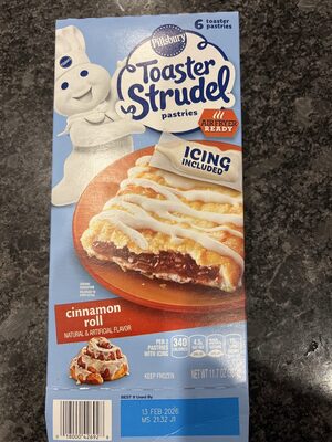 Pillsbury Strawberry Toaster Strudel Frozen Breakfast Pastries 6 Count