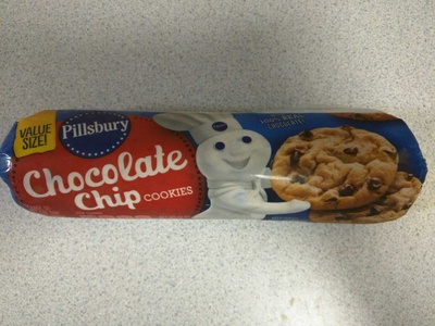 Pillsbury Refrigerated Chocolate Chip Cookie Dough Roll Value Size