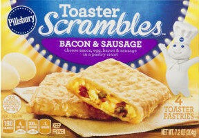 Pillsbury Bacon & Sausage Toaster Scrambles Pastries 4 Count