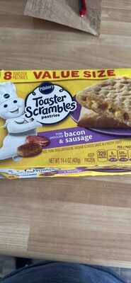 Pillsbury Bacon & Sausage Toaster Scrambles Pastries 8 Count