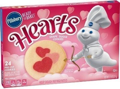 Pillsbury Ready to Bake! Hearts Shape Sugar Cookies 24 Count
