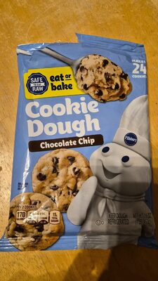 Pillsbury Refrigerated Ready To Bake! Chocolate Chip Cookie Dough 24 Count