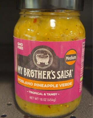 Poblano Pineapple Verde Salsa, Poblano Pineapple Verde