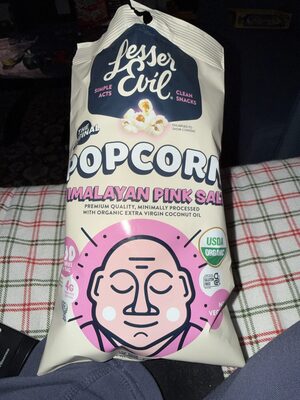 Himalayan Pink Salt Organic Popcorn, Himalayan Pink Salt