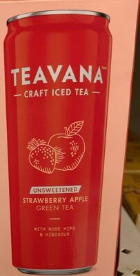 Unsweetened Strawberry Apple Green Tea Beverage, Unsweetened Strawberry Apple