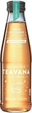Unsweetened Peach Nectarine Sparkling Green Tea Beverage, Unsweetened Peach Nectarine