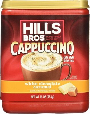 White Chocolate Caramel Flavored Cappuccino Cafe Style Drink Mix, White Chocolate Caramel