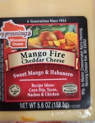 Sweet Mango & Habanero Mango Fire Cheddar Cheese, Sweet Mango & Habanero