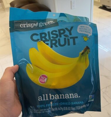 Crispy Green Crispy Fruit 100% Freeze-Dried Banana, 0.85 Oz, 4 Count