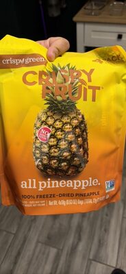 Crispy Green Crispy Fruit 100% Freeze-Dried Pineapple, 0.63 Oz, 4 Count