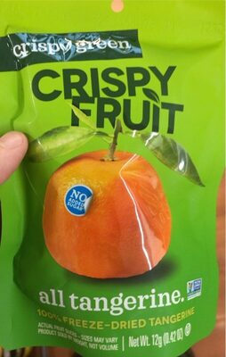 Crispy Green Crispy Fruit 100% Freeze-Dried Tangerine, 0.42 Oz, 4 Count