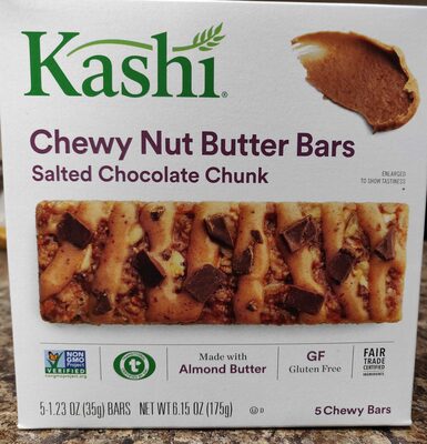 Salted Chocolate Chunk Chewy Almond Butter Bars, Salted Chocolate