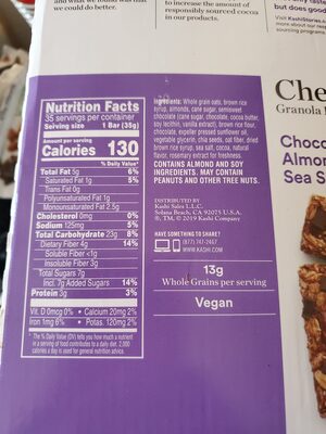 Chocolate Almond Sea Salt Chewy Granola Bars, Chocolate Almond Sea Salt