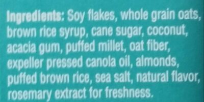 Coconut Almond Crunch Cereal, Coconut; Almond