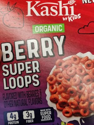 Organic Berry Super Loops Cereal, Berry
