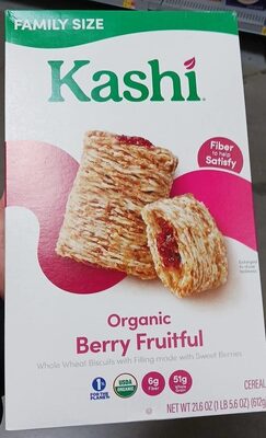Berry Fruitful Organic Whole Wheat Biscuits With Filling Made With Sweet Berries Cereal, Berry Fruitful