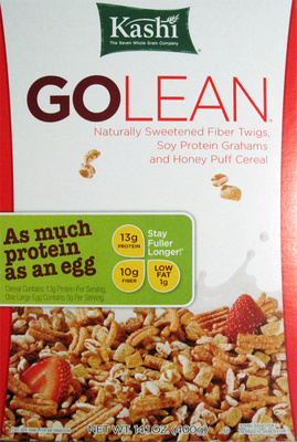 Naturally Sweetened Fiber Twigs, Soy Protein Grahams And Honey Puff Cereal