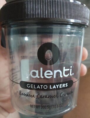 Banana Caramel Crunch Gelato Layers, Banana Caramel Crunch