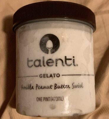 Vanilla Peanut Butter Swirl Gelato, Vanilla; Peanut Butter