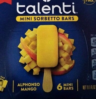 Alphonso Mango Mini Sorbetto Bars, Alphonso Mango