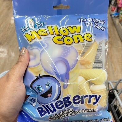 Blueberry Jelly Filled Marshmallow Cones, Blueberry