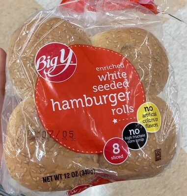 White Seeded Enriched Hamburger Rolls, White Seeded