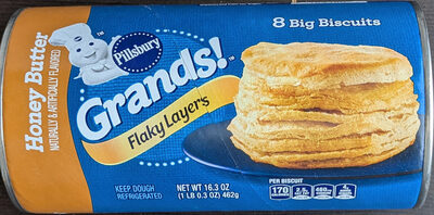 Honey Butter Flavored Flaky Layers Big Biscuits, Honey Butter