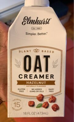 Hazelnut Oat Creamer, Hazelnut