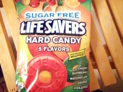 Sugar Free 5 Flavors Hard Candy, Cherry; Raspberry; Watermelon; Orange; Pineapple