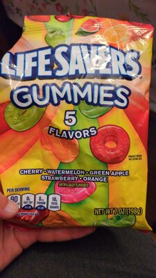5 Flavors Gummies Candy, Cherry, Watermelon, Green Apple, Strawberry, Orange