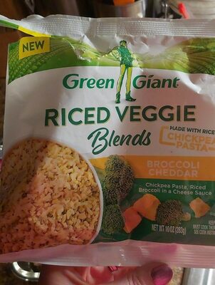 Broccoli Cheddar Chickpea Pasta, Riced Broccoli In A Cheese Sauce Riced Veggie Blends, Broccoli Cheddar
