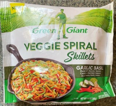 Garlic Basil Made With Zucchini Spirals, Carrots & Red Bell Peppers In A Creamy Garlic Sauce Veggie Spiral Skillets, Garlic Basil