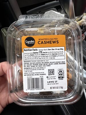 Roasted & Salted Cashews, Roasted & Salted