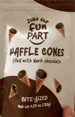 Filled With Dark Chocolate Waffle Cones, Dark Chocolate