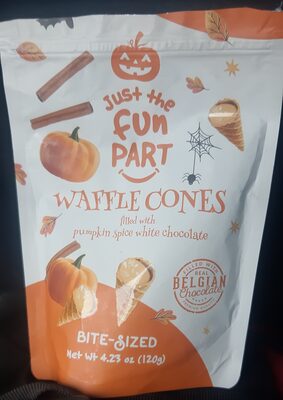 Waffle Cones Filled With Pumpkin Spice White Chocolate, Pumpkin Spice White Chocolate