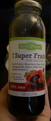 Black Cherry, Strawberry, Sour Cherry, Pomegranate, Grape, Black Carrot & Black Mulberry Super Fruits From Concentrate, Black Cherry, Strawberry, Sour Cherry, Pomegranate, Grape, Black Carrot & Black Mulberry