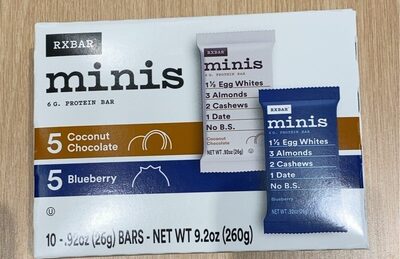 Coconut Chocolate Blueberry Minis Protein Bar, Coconut Chocolate Blueberry