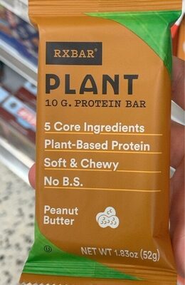 Plant Based Protein Peanut Butter Protein Bar, Peanut Butter
